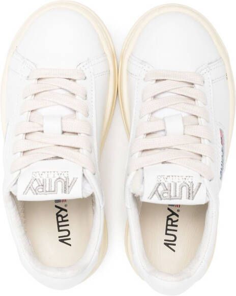 Autry Kids Medalist leren sneakers Wit
