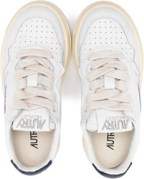 Autry Kids Medalist leren sneakers Wit