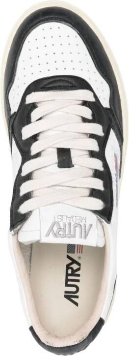 Autry Leren sneakers met logopatch Zwart