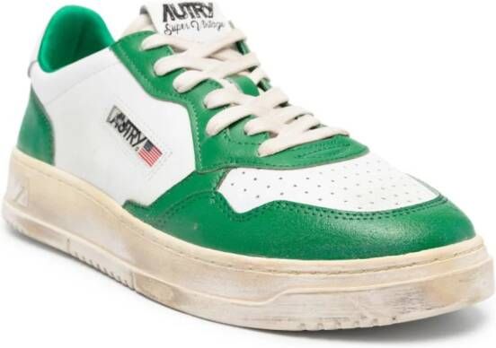 Autry Medalist Low Super Vintage leren sneakers Wit