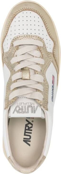 Autry Medalist leren sneakers met plateauzool Wit