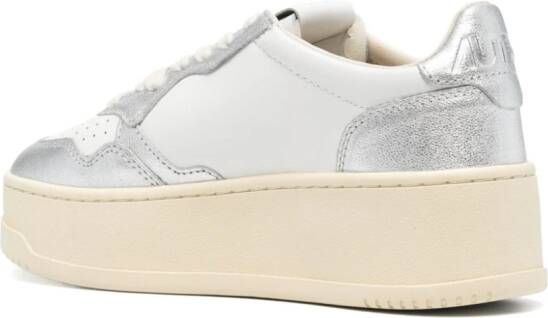 Autry Medalist leren sneakers met plateauzool Wit