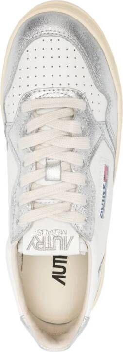 Autry Medalist leren sneakers met plateauzool Wit