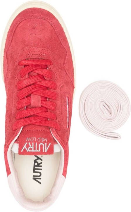 Autry Medalist suède sneakers Rood