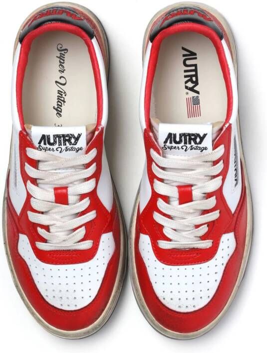 Autry Medalist Super Vintage leren sneakers Rood
