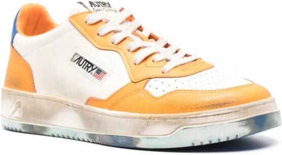 Autry Super Vintage leren sneakers Oranje