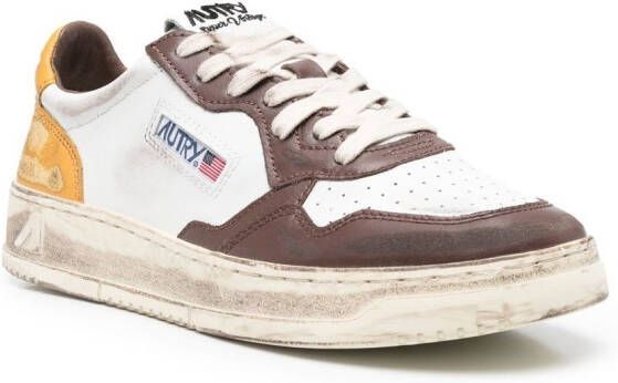 Autry Super Vintage sneakers met colourblocking Wit