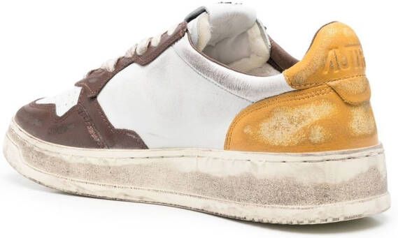 Autry Super Vintage sneakers met colourblocking Wit