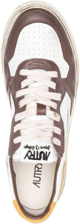 Autry Super Vintage sneakers met colourblocking Wit