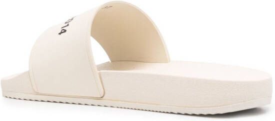 Axel Arigato Badslippers met logoprint Beige