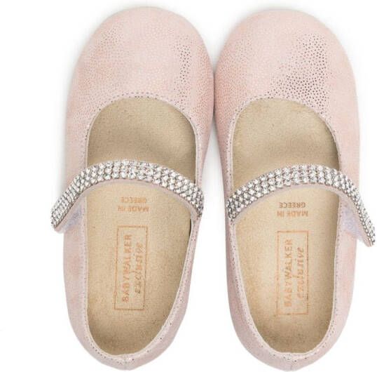 BabyWalker Ballerina's verfraaid met kristallen Roze