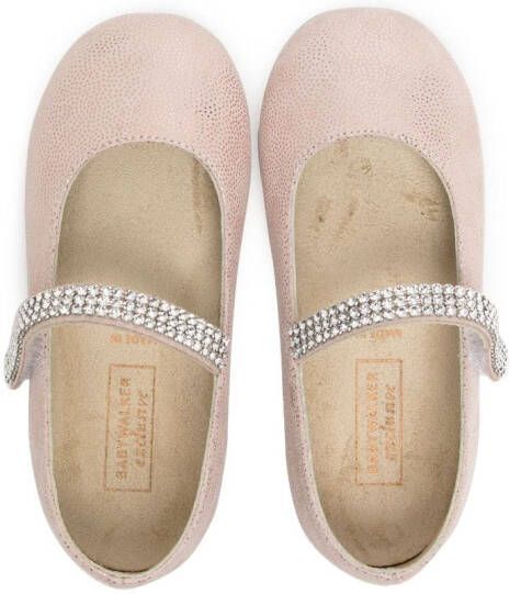 BabyWalker Ballerina's verfraaid met kristallen Roze