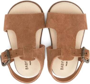 BabyWalker Suède sandalen met gesp Bruin