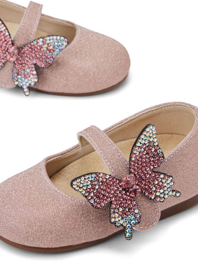 BabyWalker Ballerina's met vlinder patroon Roze