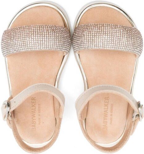 BabyWalker Sandalen verfraaid met kristallen Beige