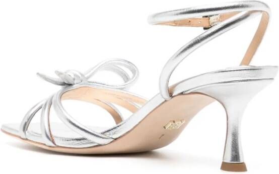 Badgley Mischka Loyalty 60mm leren sandalen Zilver