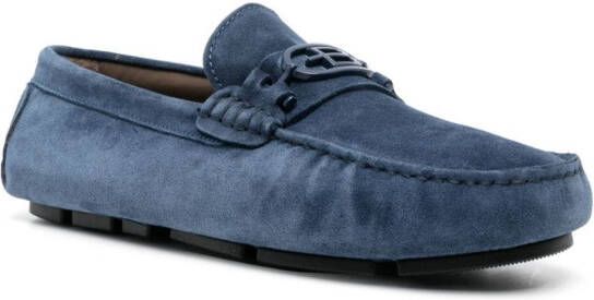 Baldinini Loafers met logoplakkaat Blauw