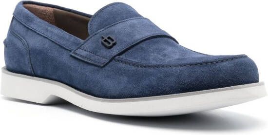 Baldinini Loafers met logoplakkaat Blauw