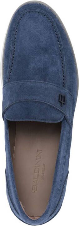 Baldinini Loafers met logoplakkaat Blauw