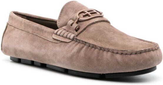 Baldinini Loafers met logoplakkaat Bruin