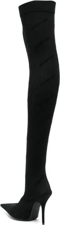 Balenciaga 110mm laarzen met logo Zwart