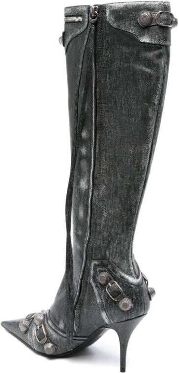 Balenciaga Cagole leren enkellaarzen 90 mm Grijs