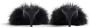 Balenciaga Boudoir 70 mm muiltjes met veren Zwart - Thumbnail 3