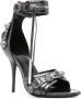 Balenciaga 110 mm Cagole leren sandalen Grijs - Thumbnail 2