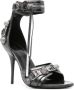 Balenciaga Cagole leren sandalen 110 mm Grijs - Thumbnail 2