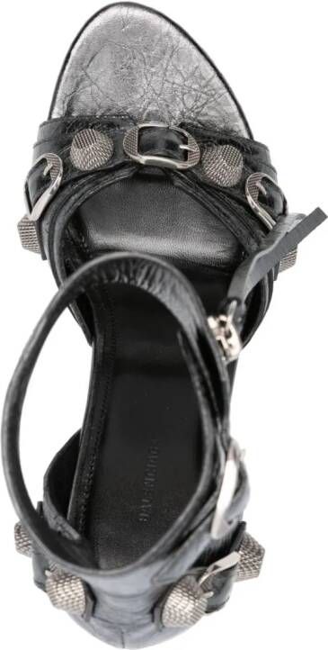Balenciaga 110 mm Cagole leren sandalen Grijs