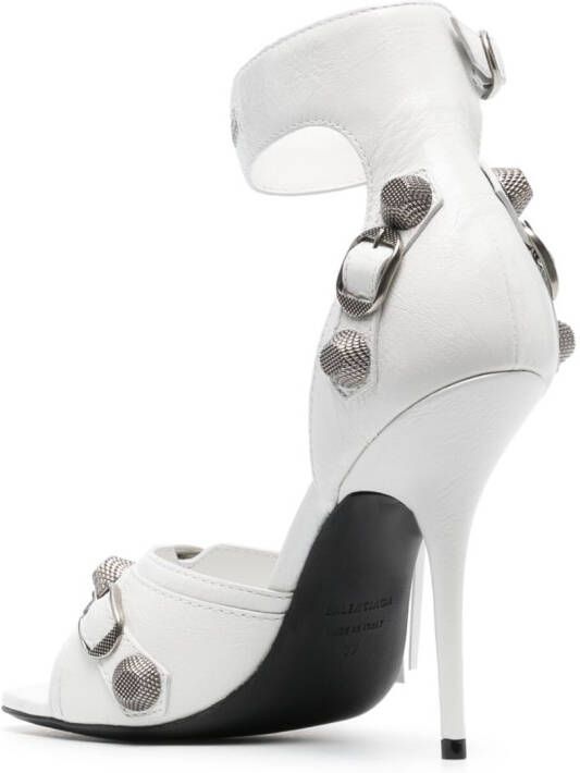 Balenciaga Cagole leren sandalen Wit