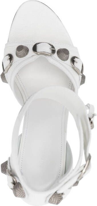 Balenciaga Cagole leren sandalen Wit