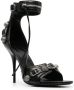 Balenciaga Cagole leren sandalen Zwart - Thumbnail 2