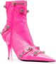 Balenciaga Cagole leren enkellaarzen Roze - Thumbnail 2