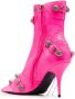 Balenciaga Cagole leren enkellaarzen Roze - Thumbnail 3