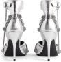 Balenciaga Cagole sandalen met metallic afwerking Zilver - Thumbnail 3