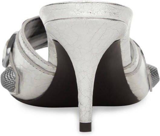 Balenciaga Cagole sandalen met hak Zilver