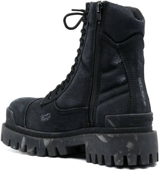 Balenciaga Combat boots met veters Zwart