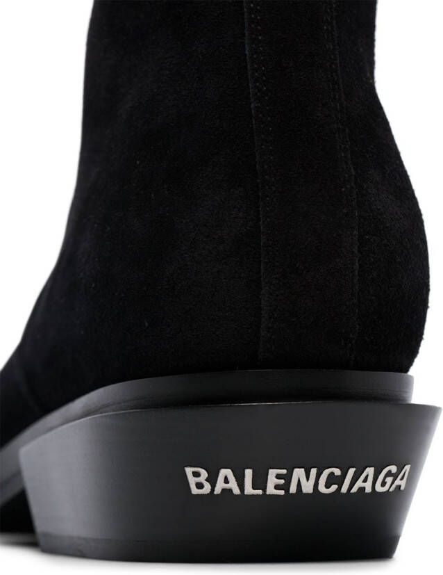 Balenciaga Enkellaarzen met puntige neus Zwart