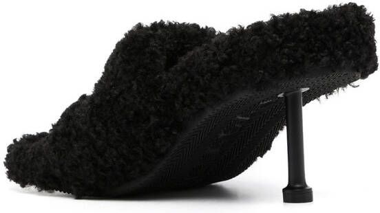 Balenciaga Furry sandalen Zwart