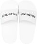 Balenciaga Kids Badslippers met logoprint Wit - Thumbnail 3