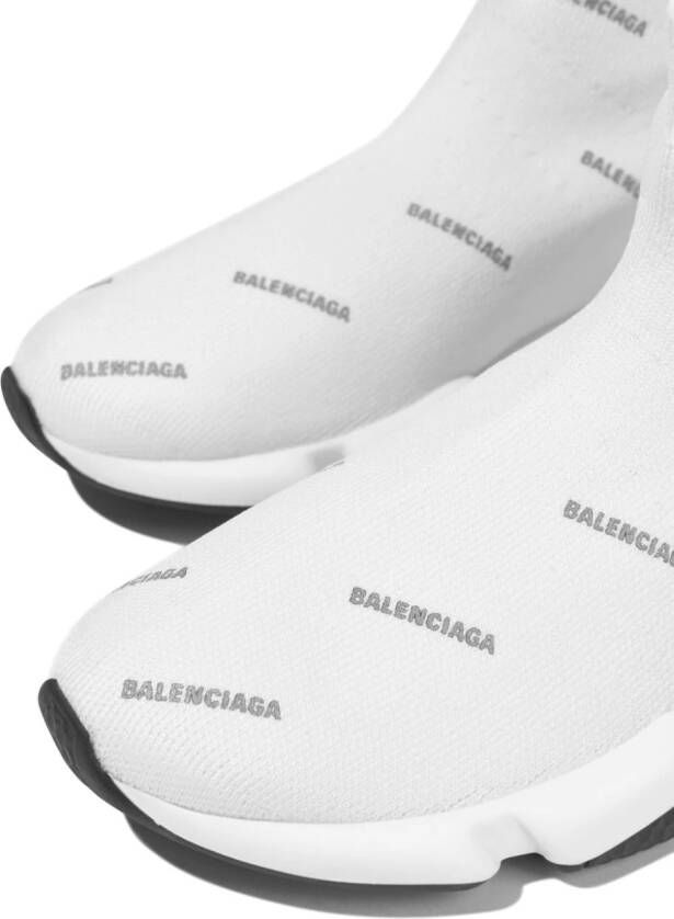 Balenciaga Kids Speed gebreide slip-on sneakers Wit