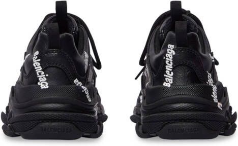 Balenciaga Kids Triple S sneakers met logo Zwart