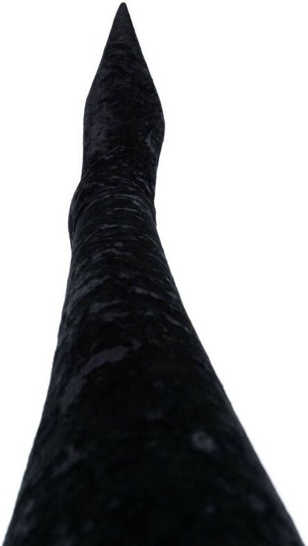 Balenciaga Knife fluwelen laarzen Zwart