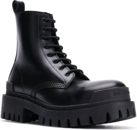 Balenciaga Strike laarzen met veters Zwart