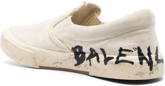 Balenciaga Paris slip-on sneakers Beige