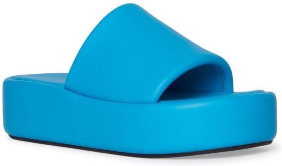 Balenciaga Rise slippers met plateauzool Blauw