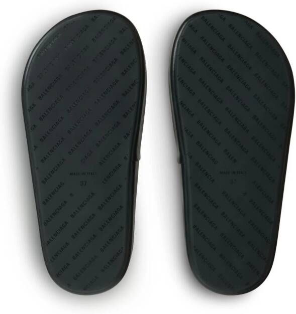 Balenciaga Rise slippers met plateauzool Zwart