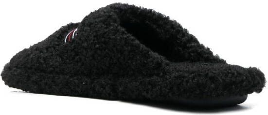 Balenciaga Slippers met geborduurd logo Zwart