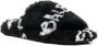 Balenciaga Furry slippers met logoprint Zwart - Thumbnail 2
